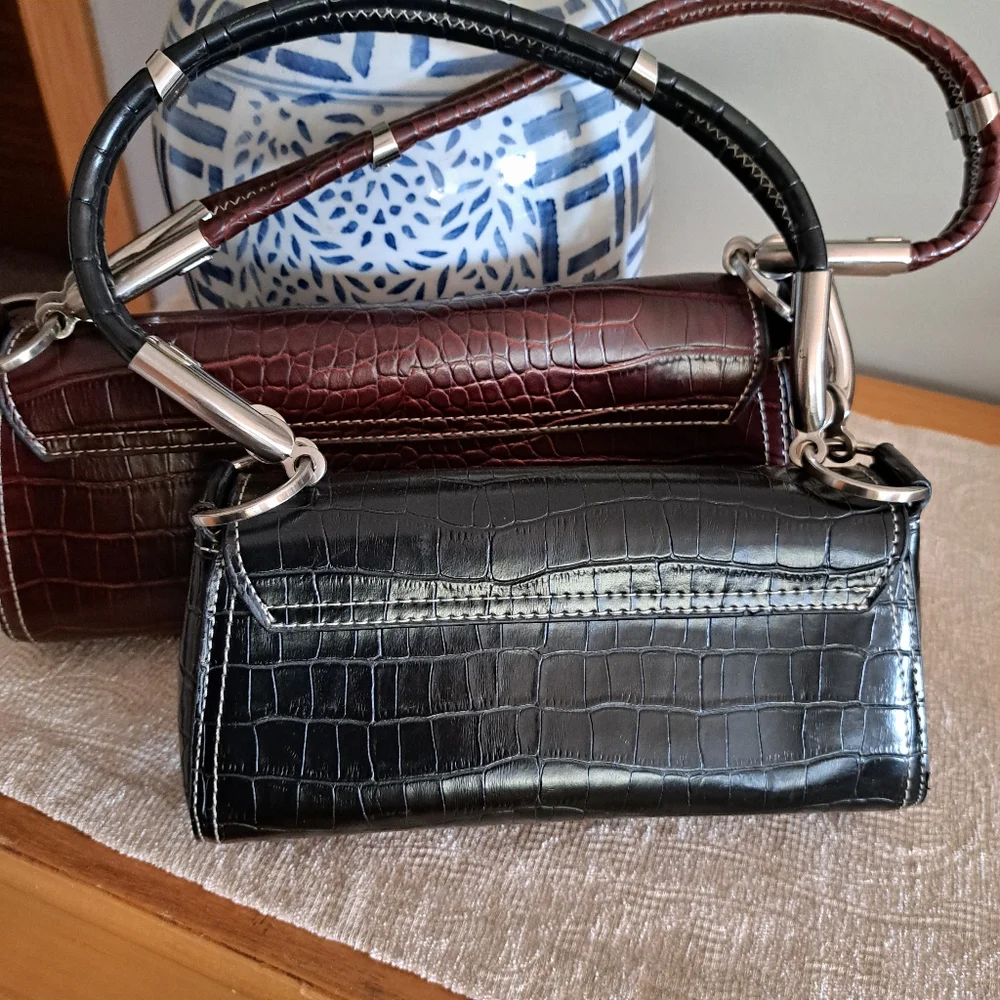 Vintage Y2K Crocodile Print Handbags - Picture 7 of 9
